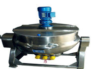Ketchup Stainless Steel Jacketed Kettle Manual Type With Lid / Agitator