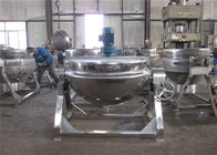 Professional Stainless Steel Jacketed Kettle 50 - 500L Capacity Steam / Electric Heating