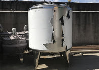 Large Stainless Steel Tank , Steam Heating Milk Storage Tank For Production Line