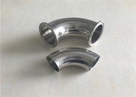 Sanitary Stainless Steel Pipe Fittings / Stainless Steel 90 Degree Elbow Mirror Polishing