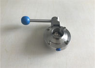 Manual Type Sanitary Butterfly Valve Threaded Connection For Food Industry