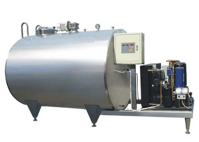 1000L 10000L Milk Cooling Equipment / Stainless Steel Mixing Tanks With Motor ABB Siemens