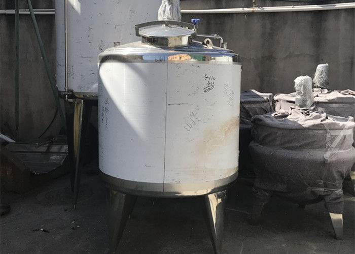 Large Stainless Steel Tank , Steam Heating Milk Storage Tank For Production Line