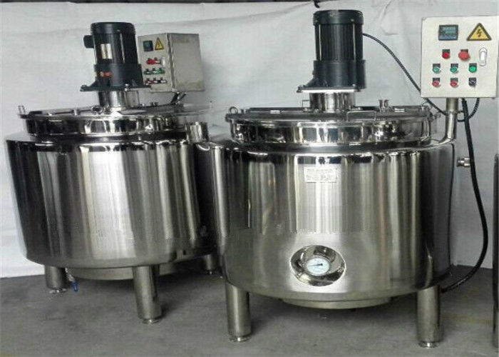 100L 8000L Capacity Juice Storage Tanks Blending Vat Mixing Vessel With Mixer