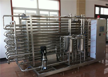 5000 LPH Milk Yogurt Tubular Flash Pasteurization Machine With PLC Touch Screen