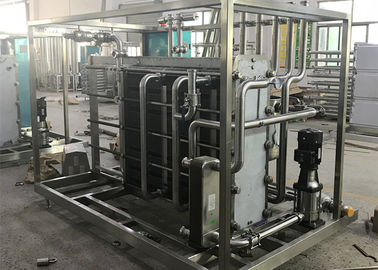 Juice Liquid UHT Milk Machine , Semi Automatic Plate Type Sterilizer Equipment