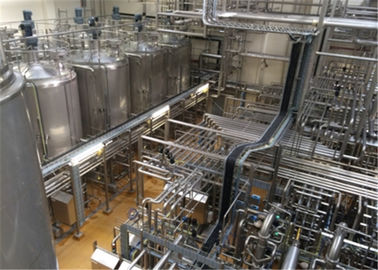 Stainless Steel Fruit Juice Production Line , UHT Yogurt Production Machine