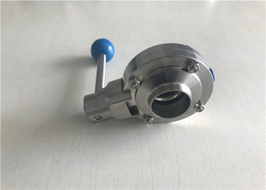 SS 304 Sanitary Butterfly Valve Welding Type Manual Butterfly Valve 3A IDF Standard