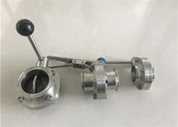 Simple Structure Sanitary Butterfly Valve Quick Install With Manual Handle