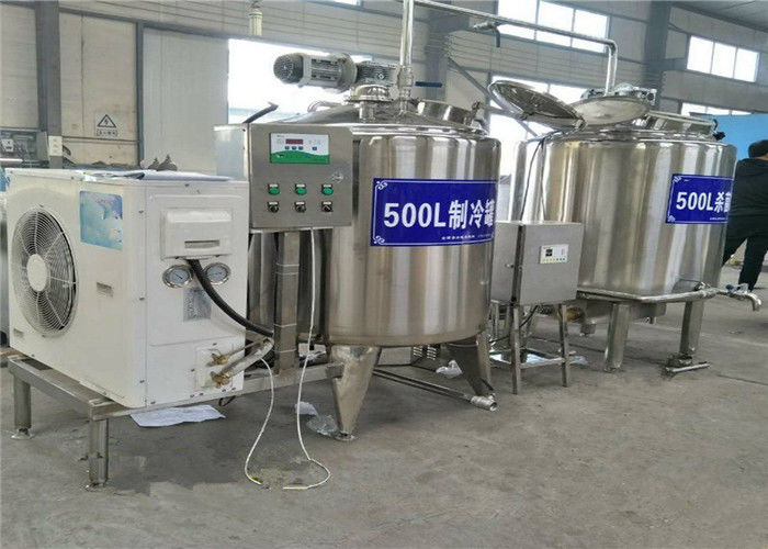 Stainless Steel Milk Cooling Tank 1000L Corrosion Resistance With Control Box