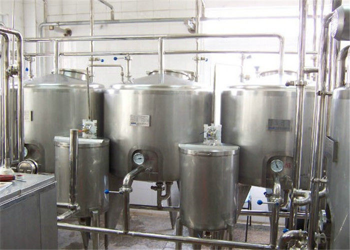 Stainless Steel Mixing Vessels , Fluid Storage Tank ABB Motor For Food Industry