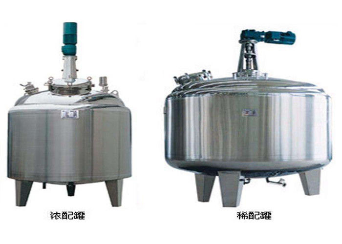Double Wall Jacketed Stainless Steel Mixing Tanks Easy Clean For Food Industrial