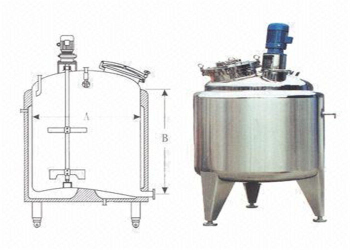 500 - 2000 Gallon Stainless Steel Tank , Milk Cooling Tank For Beverage Factory